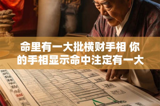 命里有一大批横财手相 你的手相显示命中注定有一大批横财是真的吗