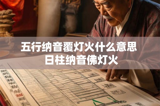 五行纳音覆灯火什么意思 日柱纳音佛灯火 五行纳音覆灯火什么意思 日柱纳音佛灯火