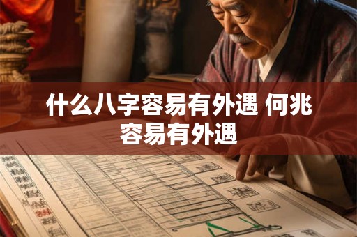 什么八字容易有外遇 何兆容易有外遇