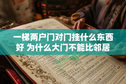 一梯两户门对门挂什么东西好 为什么大门不能比邻居高
