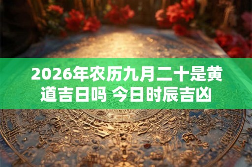 2026年农历九月二十是黄道吉日吗 今日时辰吉凶