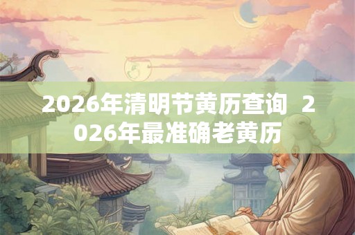 2026年清明节黄历查询  2026年最准确老黄历