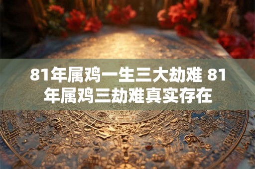 81年属鸡一生三大劫难 81年属鸡三劫难真实存在