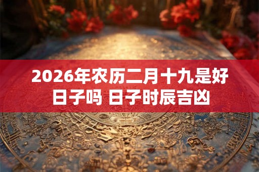 2026年农历二月十九是好日子吗 日子时辰吉凶