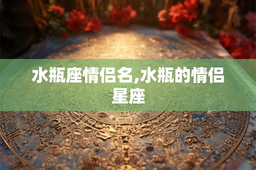 水瓶座情侣名,水瓶的情侣星座