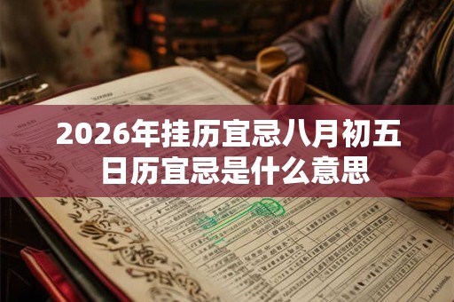 2026年挂历宜忌八月初五 日历宜忌是什么意思 2026年挂历宜忌八月初五 日历宜忌是什么意思