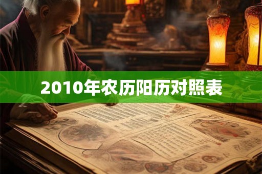 2010年农历阳历对照表