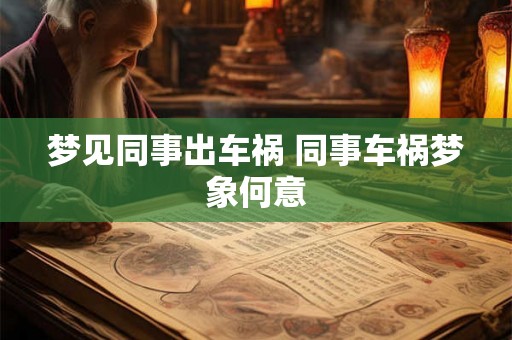 梦见同事出车祸 同事车祸梦象何意