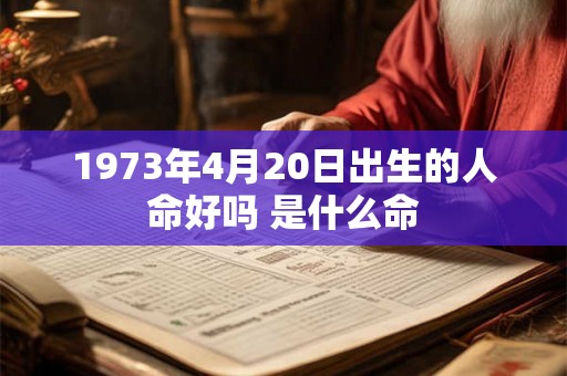 1973年4月20日出生的人命好吗 是什么命
