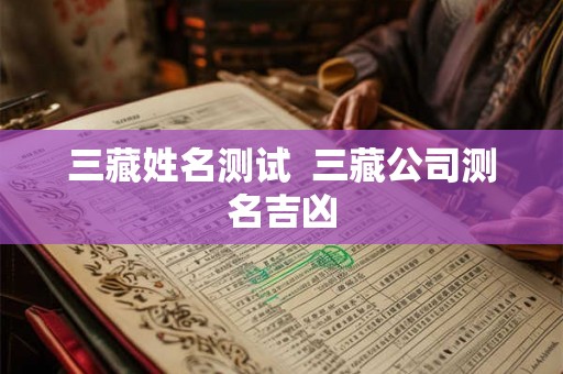 三藏姓名测试  三藏公司测名吉凶