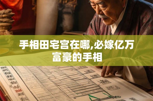 手相田宅宫在哪,必嫁亿万富豪的手相