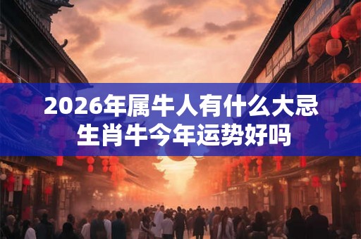 2026年属牛人有什么大忌 生肖牛今年运势好吗