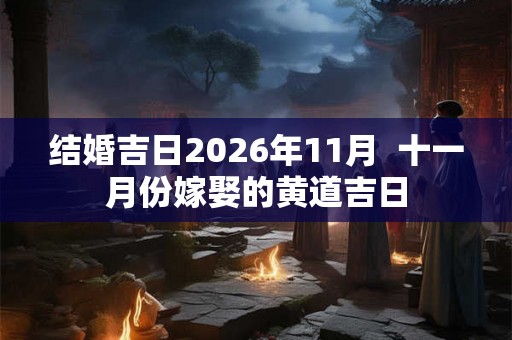 结婚吉日2026年11月  十一月份嫁娶的黄道吉日