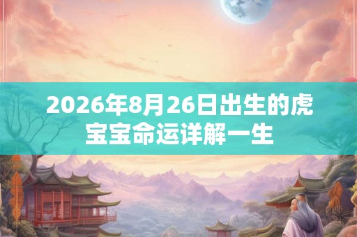 2026年8月26日出生的虎宝宝命运详解一生 2026年8月26日出生的虎宝宝命运详解一生