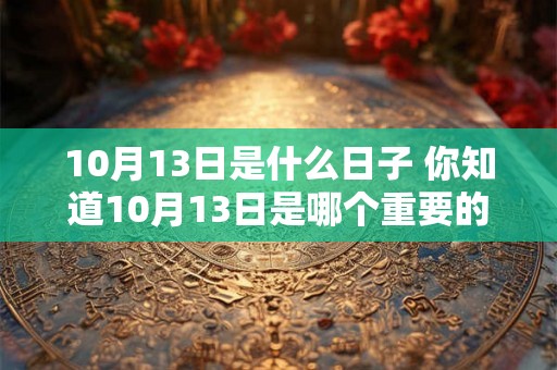 10月13日是什么日子 你知道10月13日是哪个重要的纪念日吗