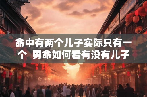 命中有两个儿子实际只有一个  男命如何看有没有儿子