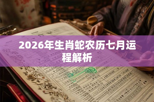 2026年生肖蛇农历七月运程解析