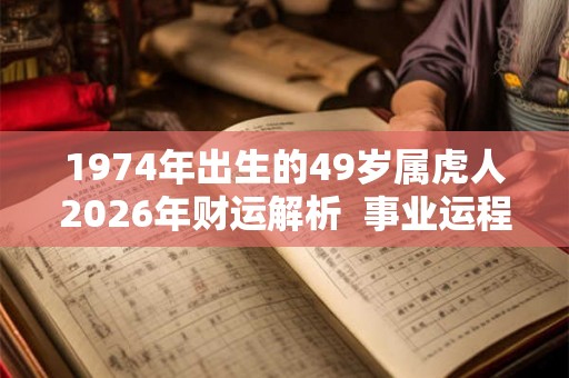 1974年出生的49岁属虎人2026年财运解析 事业运程怎么样 1974年出生的49岁属虎人2026年财运解析 事业运程怎么样