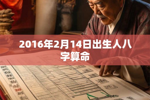 2016年2月14日出生人八字算命 2016年2月14日出生人八字算命