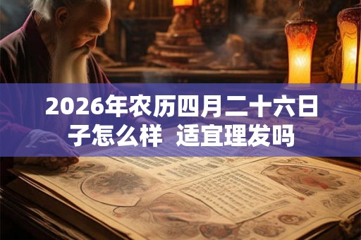 2026年农历四月二十六日子怎么样  适宜理发吗