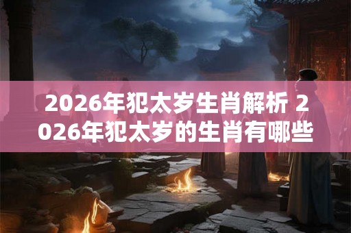 2026年犯太岁生肖解析 2026年犯太岁的生肖有哪些 2026年犯太岁生肖解析 2026年犯太岁的生肖有哪些