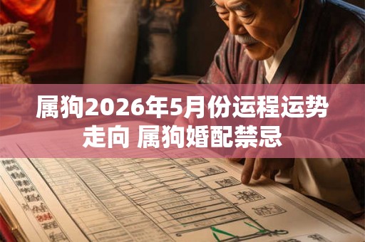 属狗2026年5月份运程运势走向 属狗婚配禁忌