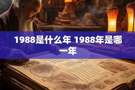 1988是什么年 1988年是哪一年
