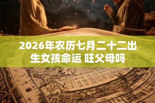 2026年农历七月二十二出生女孩命运 旺父母吗