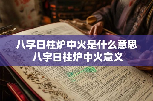 八字日柱炉中火是什么意思 八字日柱炉中火意义