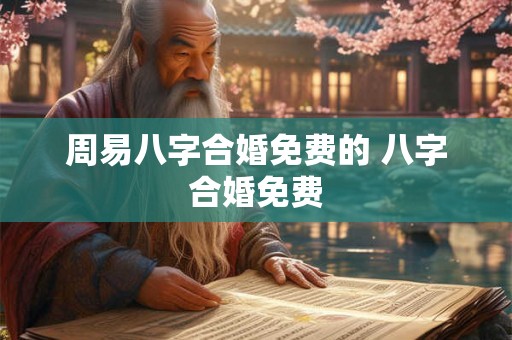 周易八字合婚免费的 八字合婚免费