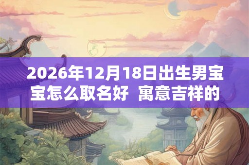 2026年12月18日出生男宝宝怎么取名好 寓意吉祥的名字 2026年12月18日出生男宝宝怎么取名好 寓意吉祥的名字