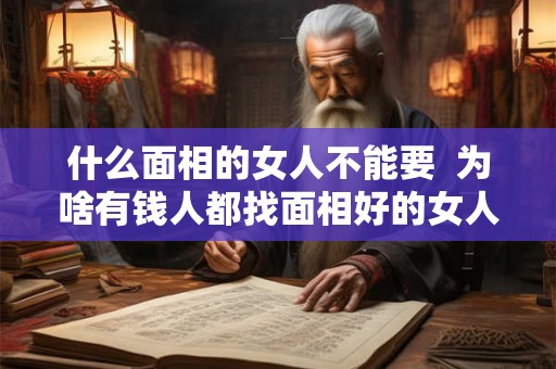 什么面相的女人不能要  为啥有钱人都找面相好的女人