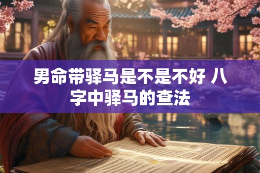 男命带驿马是不是不好 八字中驿马的查法