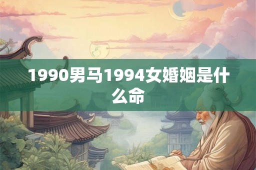 1990男马1994女婚姻是什么命