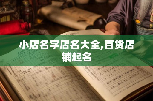 小店名字店名大全,百货店铺起名