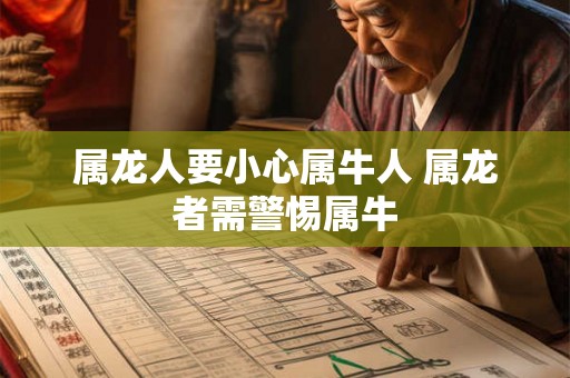 属龙人要小心属牛人 属龙者需警惕属牛