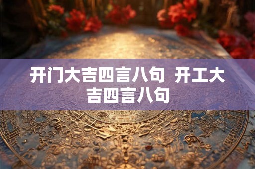 开门大吉四言八句  开工大吉四言八句