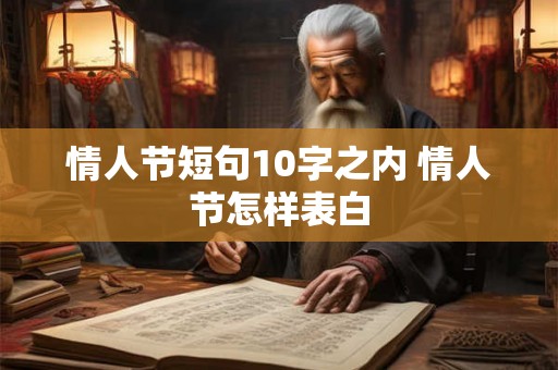 情人节短句10字之内 情人节怎样表白