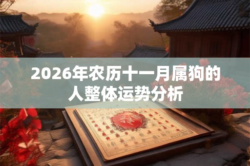 2026年农历十一月属狗的人整体运势分析