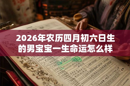2026年农历四月初六日生的男宝宝一生命运怎么样