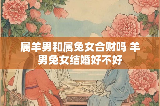 属羊男和属兔女合财吗 羊男兔女结婚好不好