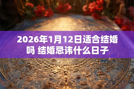 2026年1月12日适合结婚吗 结婚忌讳什么日子