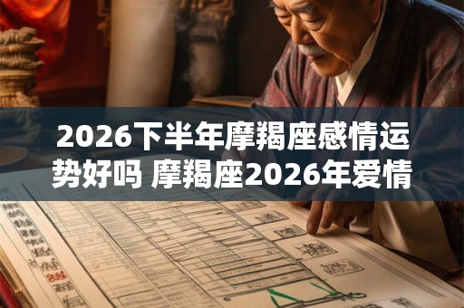 2026下半年摩羯座感情运势好吗 摩羯座2026年爱情婚姻运势详解