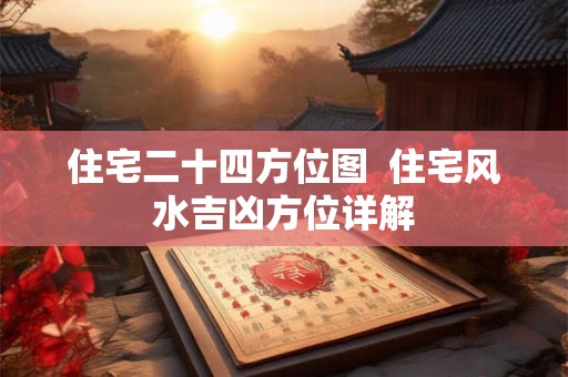 住宅二十四方位图  住宅风水吉凶方位详解