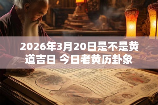 2026年3月20日是不是黄道吉日 今日老黄历卦象