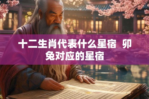 十二生肖代表什么星宿 卯兔对应的星宿 十二生肖代表什么星宿 卯兔对应的星宿