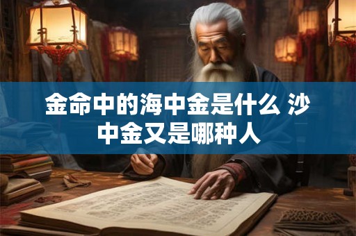 金命中的海中金是什么 沙中金又是哪种人