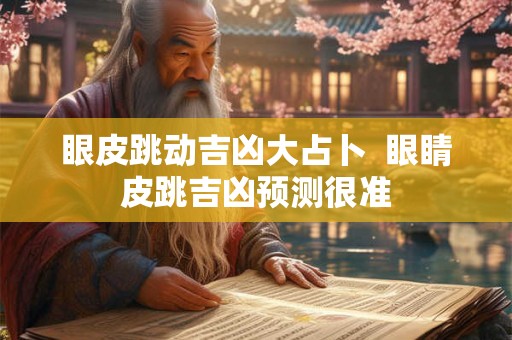 眼皮跳动吉凶大占卜  眼睛皮跳吉凶预测很准