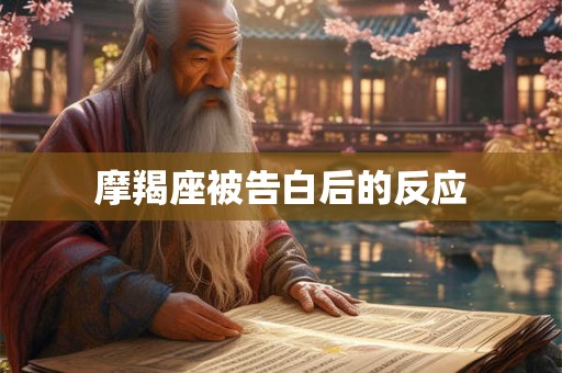 摩羯座被告白后的反应