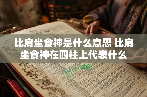 比肩坐食神是什么意思 比肩坐食神在四柱上代表什么 比肩坐食神是什么意思 比肩坐食神在四柱上代表什么